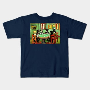 Four Dogs Playing Poker In Kids T-Shirt